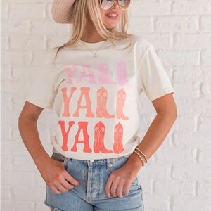 Yall cowboy boots shirt